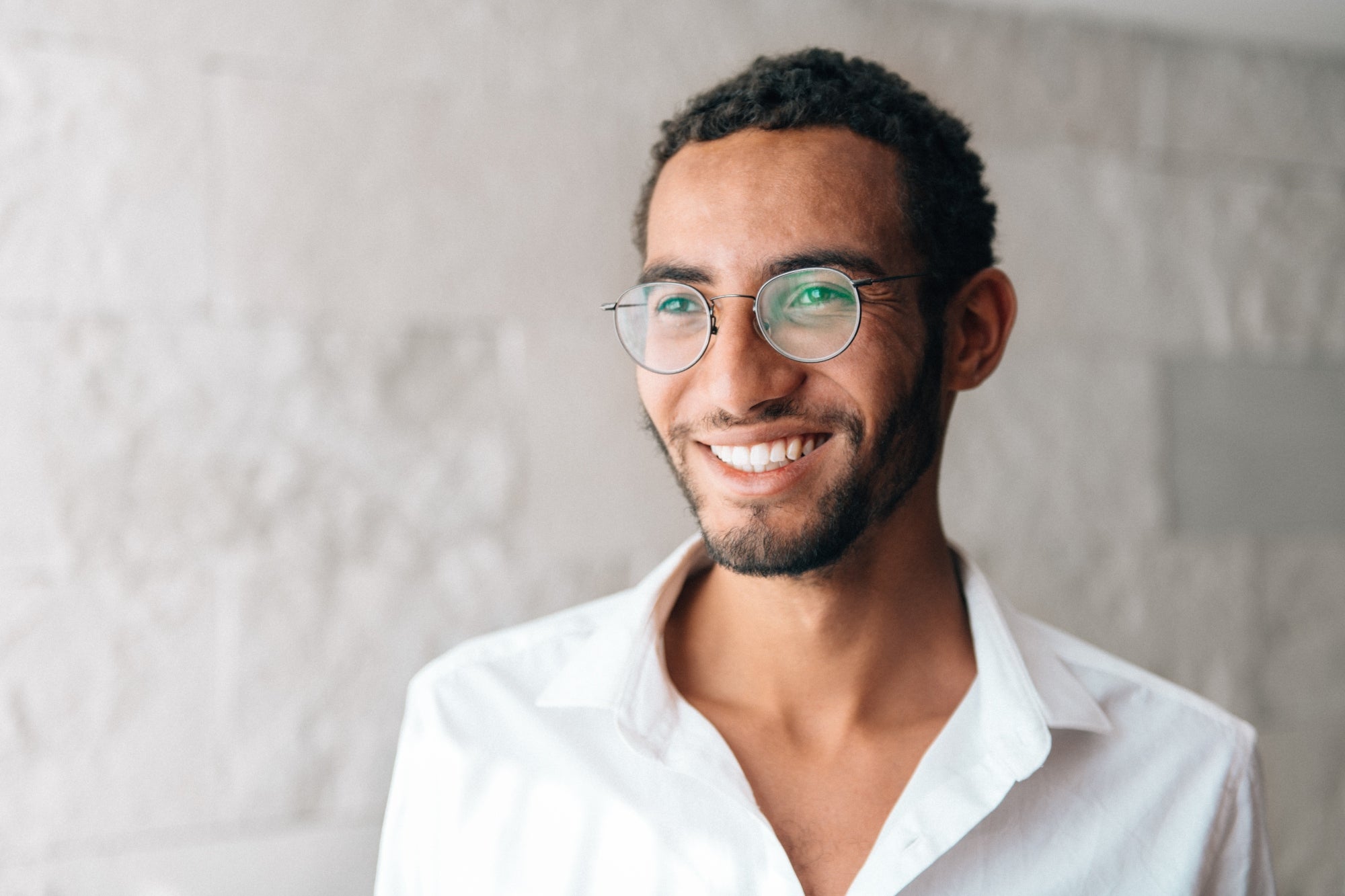 Man smiling at camera